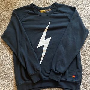 Bolt stitched relaxed crew sweatshirt- slate grey size large